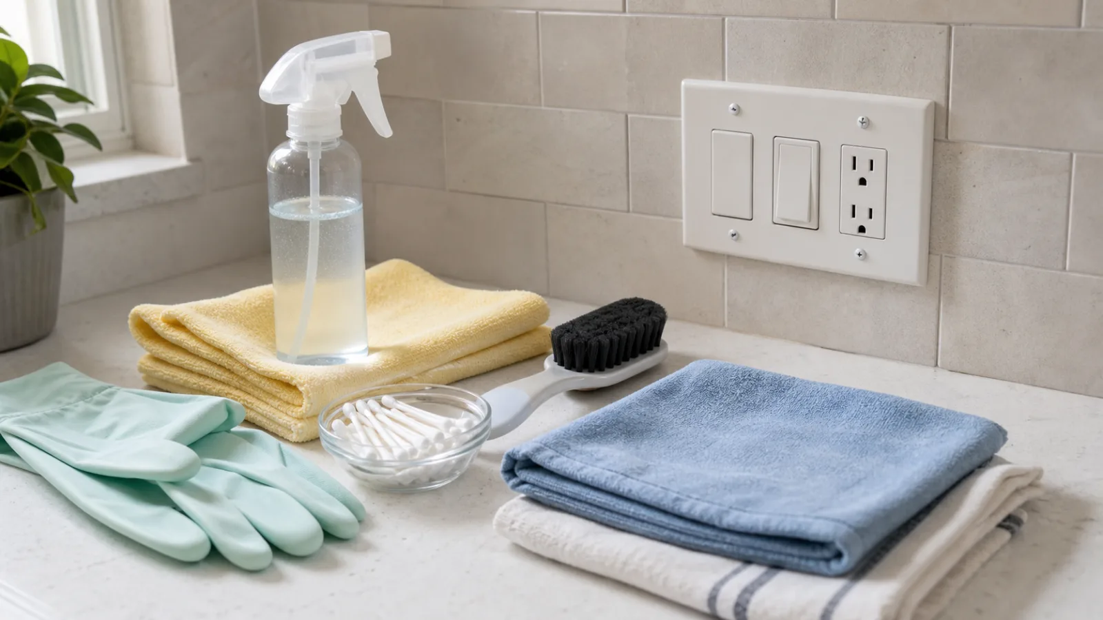 Materiales seguros para limpiar interruptores y enchufes sin mojarlos